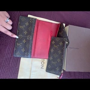 Louis. Vuitton Josephine Wallet red